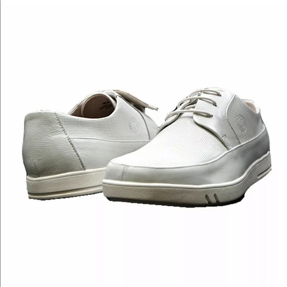 British Walkers Bristol Bally Style Men's White Leather Oxfords